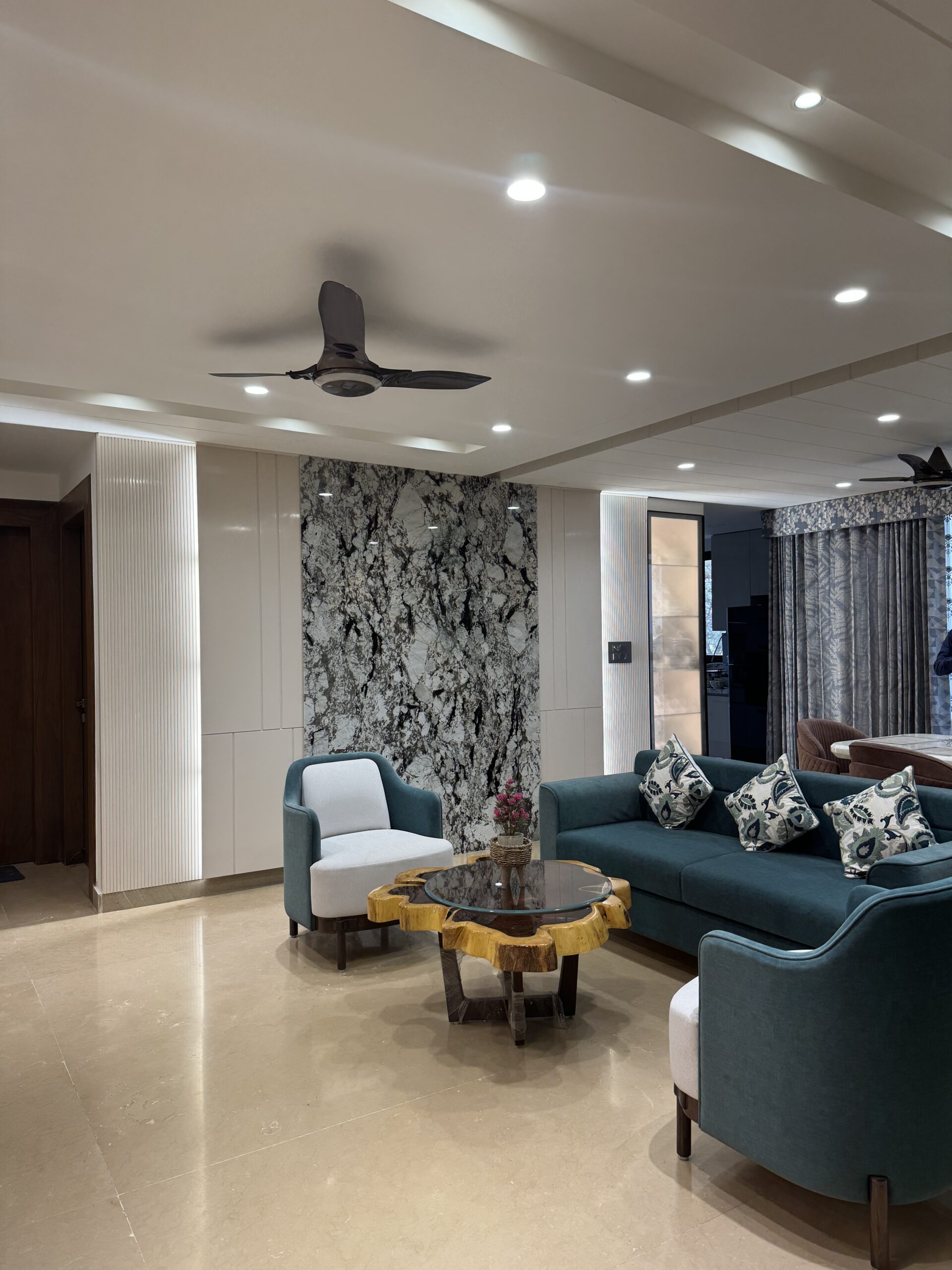 Luxury drawing room by ASMA Design Studio